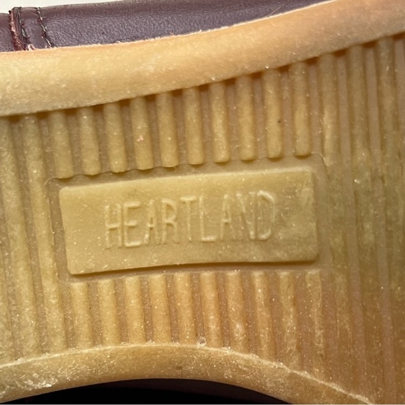 Vintage Heartland Leather Fold-Over Boots-Maroon/Burgundy-Womens 6.5-Vtg-90s-80s - Picture 11 of 12